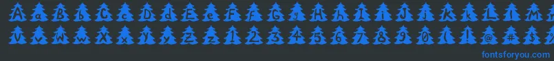 Xtree Font – Blue Fonts on Black Background