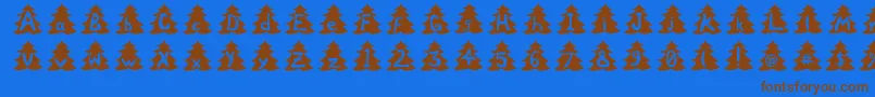 Xtree Font – Brown Fonts on Blue Background