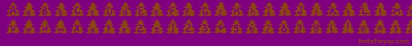 Xtree Font – Brown Fonts on Purple Background