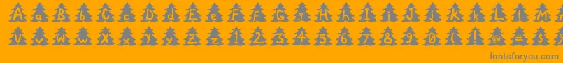 Xtree-Schriftart – Graue Schriften auf orangefarbenem Hintergrund