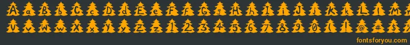 Xtree Font – Orange Fonts on Black Background