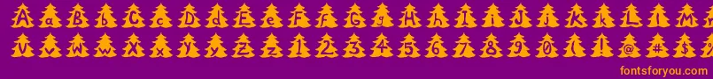 Xtree Font – Orange Fonts on Purple Background