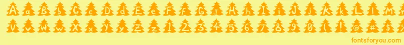 Xtree Font – Orange Fonts on Yellow Background