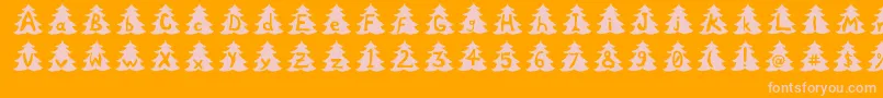 Xtree Font – Pink Fonts on Orange Background