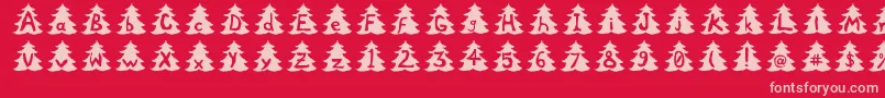 Xtree-fontti – vaaleanpunaiset fontit punaisella taustalla