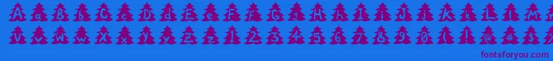 Xtree Font – Purple Fonts on Blue Background