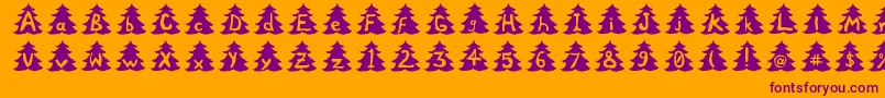 Xtree Font – Purple Fonts on Orange Background