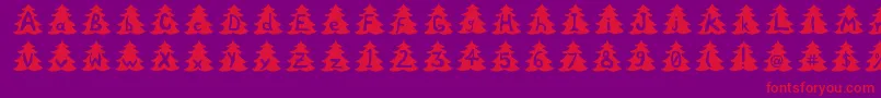 Xtree Font – Red Fonts on Purple Background