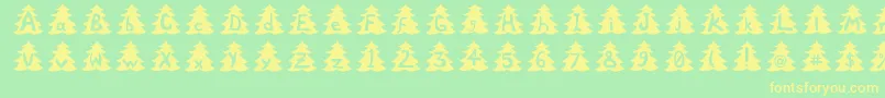Xtree Font – Yellow Fonts on Green Background