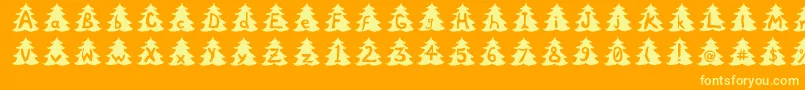 Xtree Font – Yellow Fonts on Orange Background