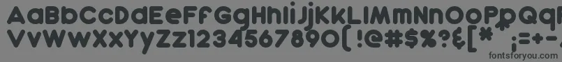 フォントDunkin – 黒い文字の灰色の背景