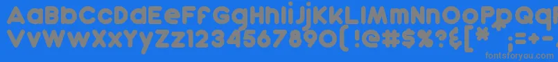 Dunkin-fontti – harmaat kirjasimet sinisellä taustalla