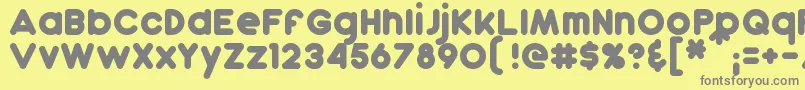 Шрифт Dunkin – серые шрифты на жёлтом фоне