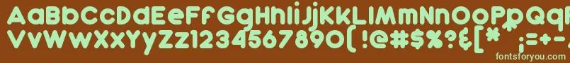 Dunkin Font – Green Fonts on Brown Background