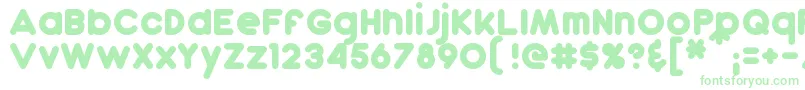 Dunkin Font – Green Fonts on White Background