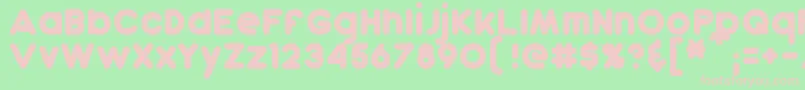Dunkin-fontti – vaaleanpunaiset fontit vihreällä taustalla