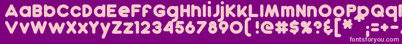 Шрифт Dunkin – розовые шрифты на фиолетовом фоне