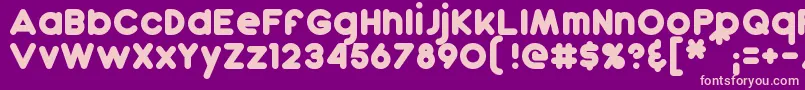 Dunkin Font – Pink Fonts on Purple Background
