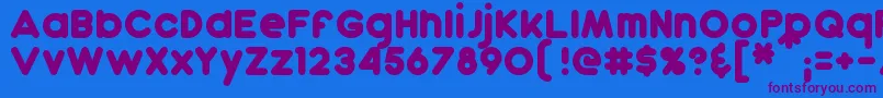 Dunkin-fontti – violetit fontit sinisellä taustalla