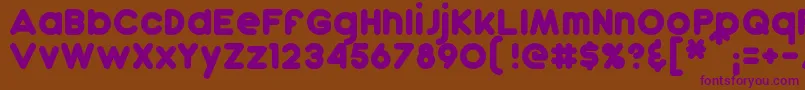 Dunkin Font – Purple Fonts on Brown Background