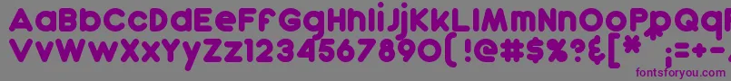 Dunkin-fontti – violetit fontit harmaalla taustalla