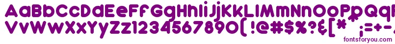 Dunkin-Schriftart – Violette Schriften auf weißem Hintergrund