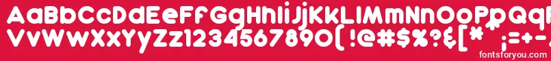 Шрифт Dunkin – белые шрифты на красном фоне