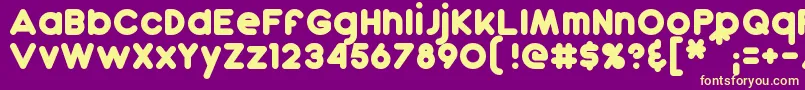 Шрифт Dunkin – жёлтые шрифты на фиолетовом фоне