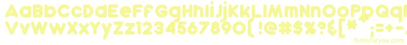 Fonte Dunkin – fontes amarelas em um fundo branco
