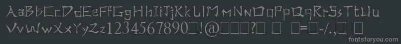RealChinese Font – Gray Fonts on Black Background