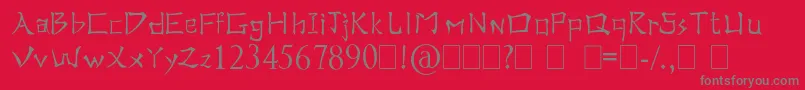 RealChinese Font – Gray Fonts on Red Background