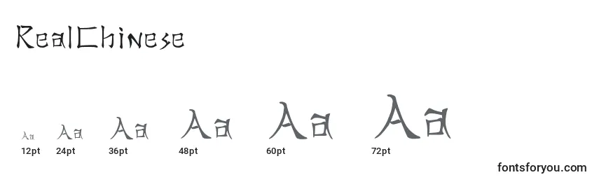 RealChinese Font Sizes