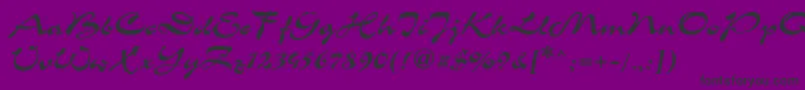 CorridaCyrillic Font – Black Fonts on Purple Background