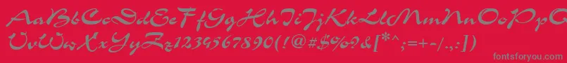 CorridaCyrillic Font – Gray Fonts on Red Background
