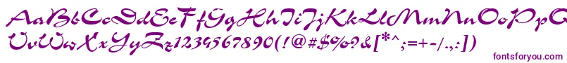 CorridaCyrillic Font – Purple Fonts on White Background