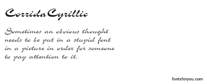 Review of the CorridaCyrillic Font