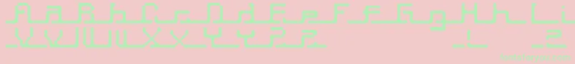 Transcript Font – Green Fonts on Pink Background