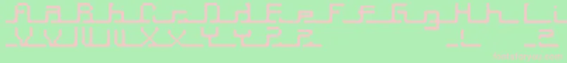 Transcript Font – Pink Fonts on Green Background