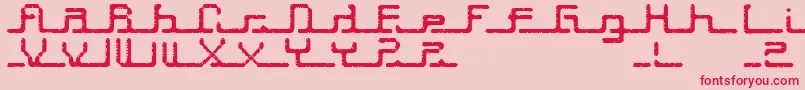 Transcript Font – Red Fonts on Pink Background