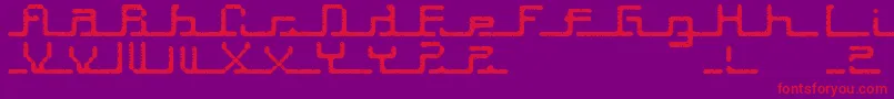 Transcript Font – Red Fonts on Purple Background