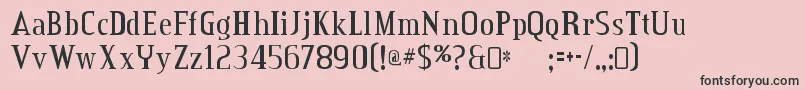 Шрифт CreditvalleyRegular – чёрные шрифты на розовом фоне