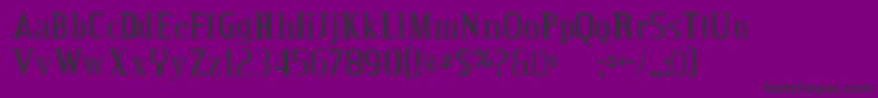 CreditvalleyRegular-Schriftart – Schwarze Schriften auf violettem Hintergrund