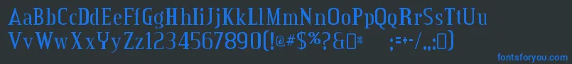 CreditvalleyRegular Font – Blue Fonts on Black Background