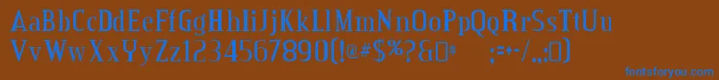 CreditvalleyRegular Font – Blue Fonts on Brown Background