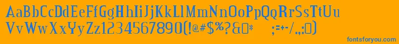 CreditvalleyRegular Font – Blue Fonts on Orange Background