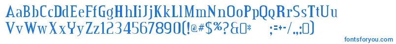 CreditvalleyRegular Font – Blue Fonts on White Background