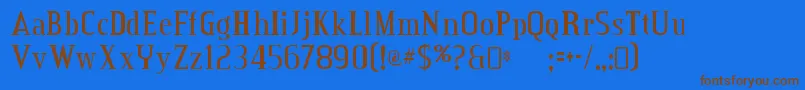 CreditvalleyRegular Font – Brown Fonts on Blue Background