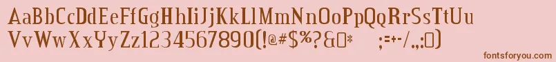 CreditvalleyRegular Font – Brown Fonts on Pink Background