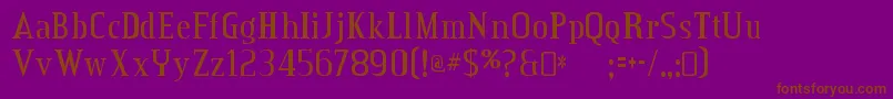 CreditvalleyRegular-fontti – ruskeat fontit violetilla taustalla