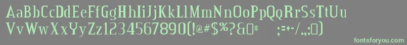 CreditvalleyRegular Font – Green Fonts on Gray Background